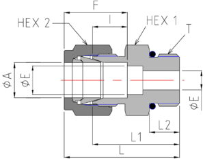SAE/MS Male Straight Thread Connector (DCU)
