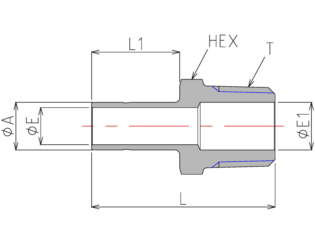Tube Stub to Male NPT Adapter (DHA)