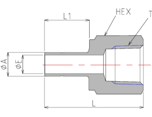 Tube Stub to Female NPT Adapter (DHC)