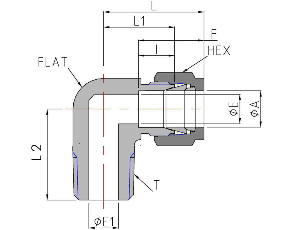 Male NPT Elbow (DLN) Male NPT Elbow (DLN)