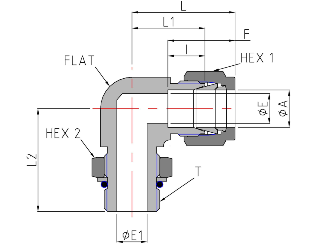 Positionable SAE/MS Male Straight Thread Elbow (DLO) Positionable SAE/MS Male Straight Thread Elbow (DLO)