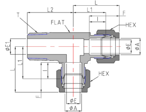 Male NPT Run Tee (DTK)